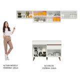Cocina Integral 260 cm Blanco Reims 03