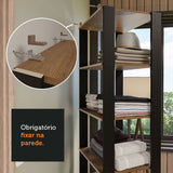 Estante Multiuso para Lavadero 59cm Marrón/Negro