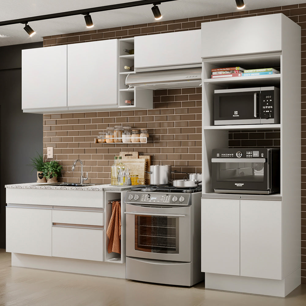 Cocina Integral 290cm Blanco Cristal 09
