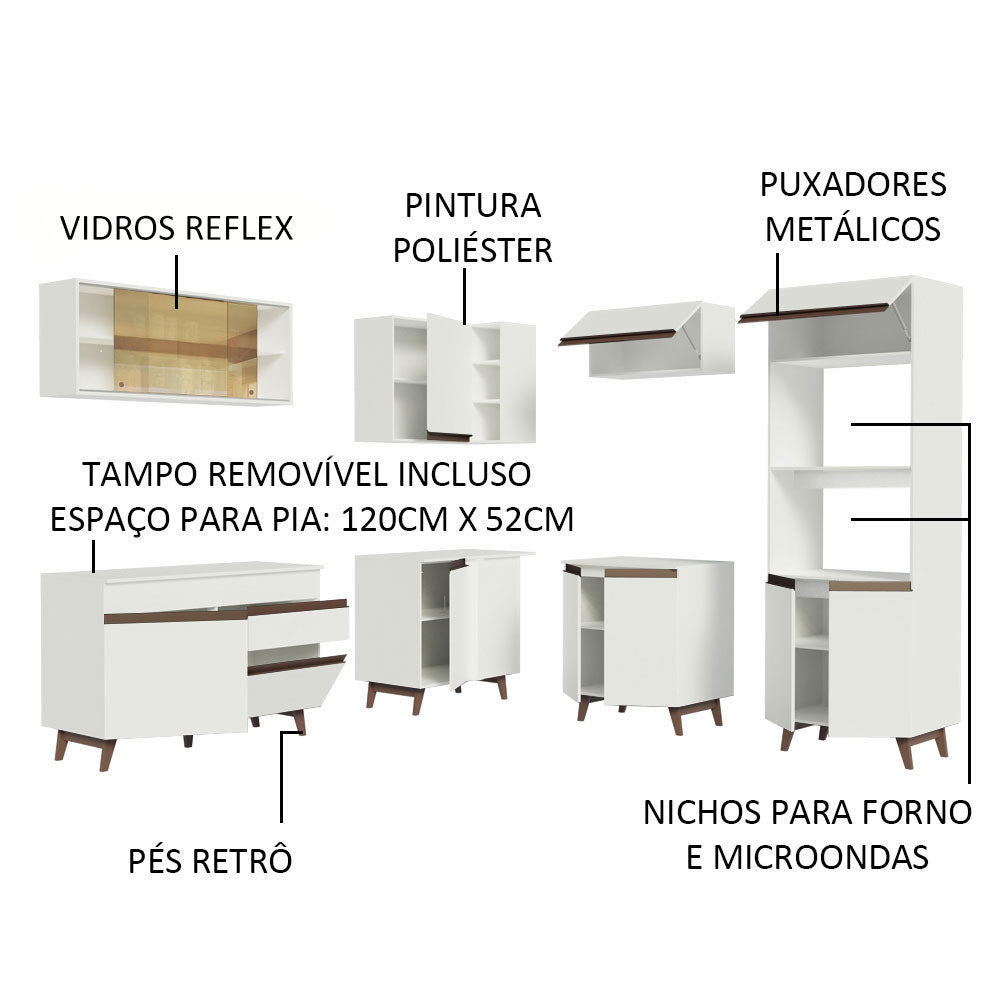 Cocina Integral de Esquina 402cm Blanco Reims 01
