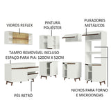 Cocina Integral de Esquina 402cm Blanco Reims 01