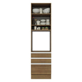 Mueble de Cocina para Horno Madesa Glamy 60 cm 1 Puerta y 3 Cajones Marrón