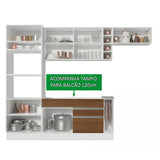 Cocina Integral 290cm Blanco/Marrón/Blanco Safira 14