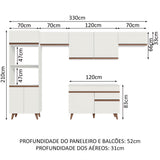 Cocina Integral 330 cm Blanco Reims 01