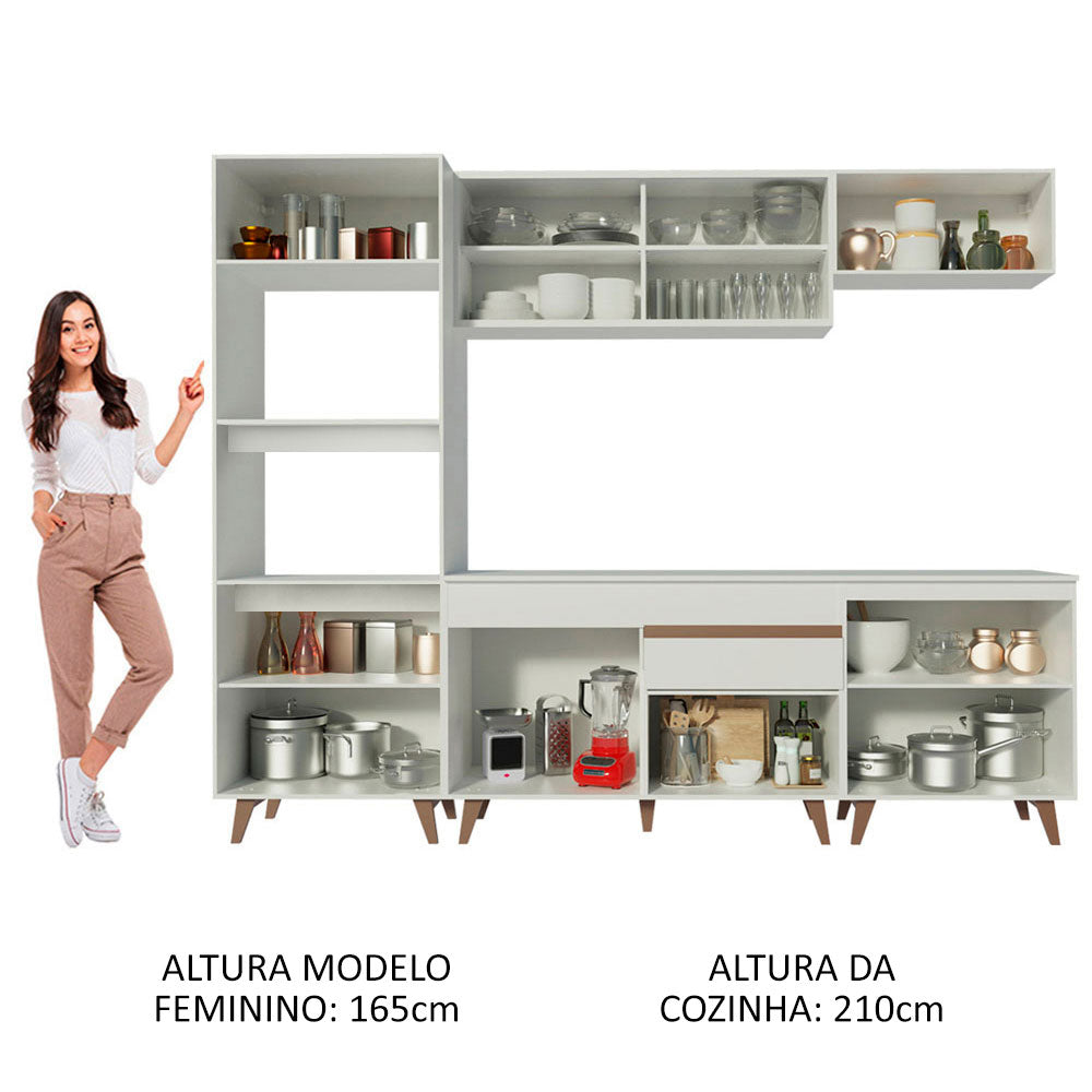 Cocina Integral 260cm Blanco Reims 02