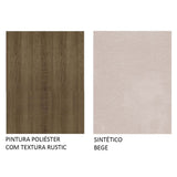Kit 6 Sillas 4291 Marrón/Crema/Sintético Beige