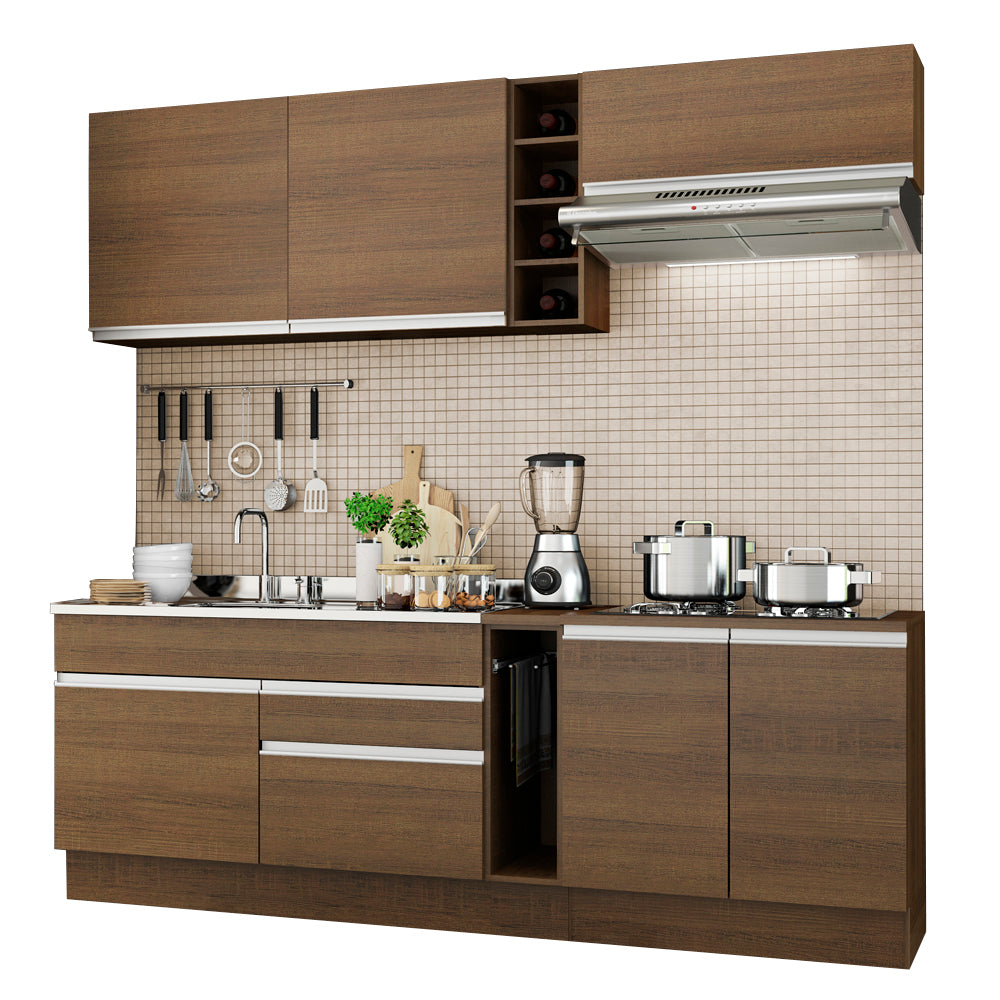 Cocina Integral 220 cm Marrón Parma 03