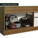 Gabinete Bajo para Lavadero 150 cm 2 Puertas y 2 Cajones (Con Encimera) Glamy Marrón/Blanco