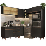 Cocina Integral Esquinera 402cm Negro Reims 02