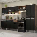 Cocina Integral 293cm Marrón/Negro Emilly 01