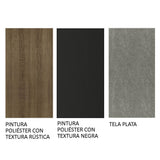 Juego de Comedor con Mesa con Encimera y 4 Sillas Marrón/Negro/Silver Keila