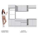 Cocina Integral 290 cm (Con Encimera) Blanco Vicenza 12