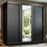 Clóset Matrimonial Reno 3 Puertas Correderas con Espejo Negro