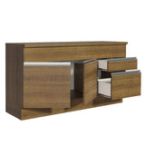 Gabinete Bajo para Lavadero 150 cm 2 Puertas y 2 Cajones (Con Encimera) Glamy Marrón