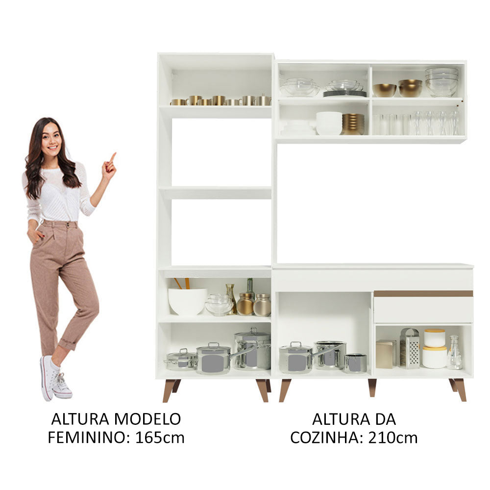 Cocina Integral 190 cm Blanco Reims 02