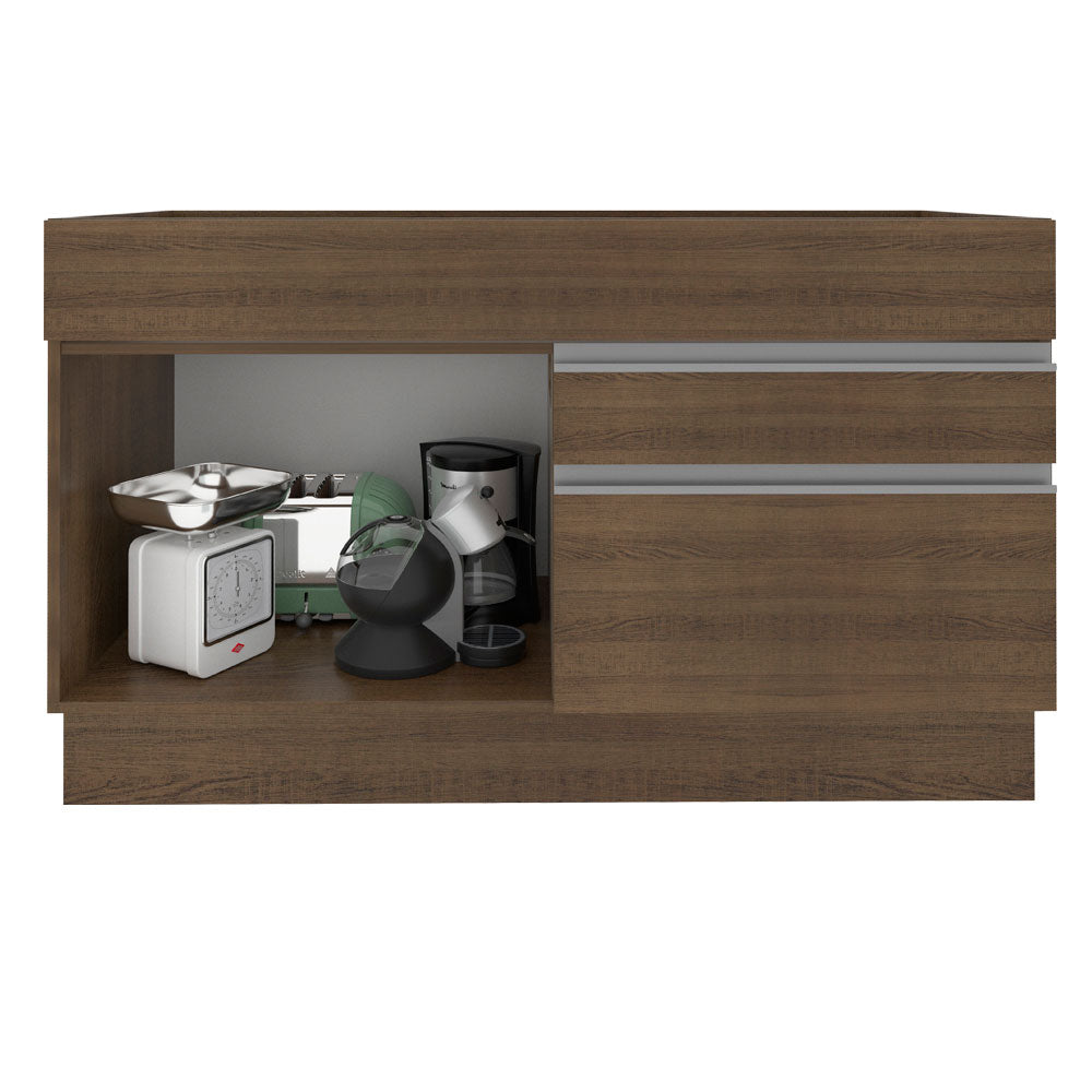 Mueble de Cocina Glamy 120 cm - Mostrador para Lavadero con Encimera