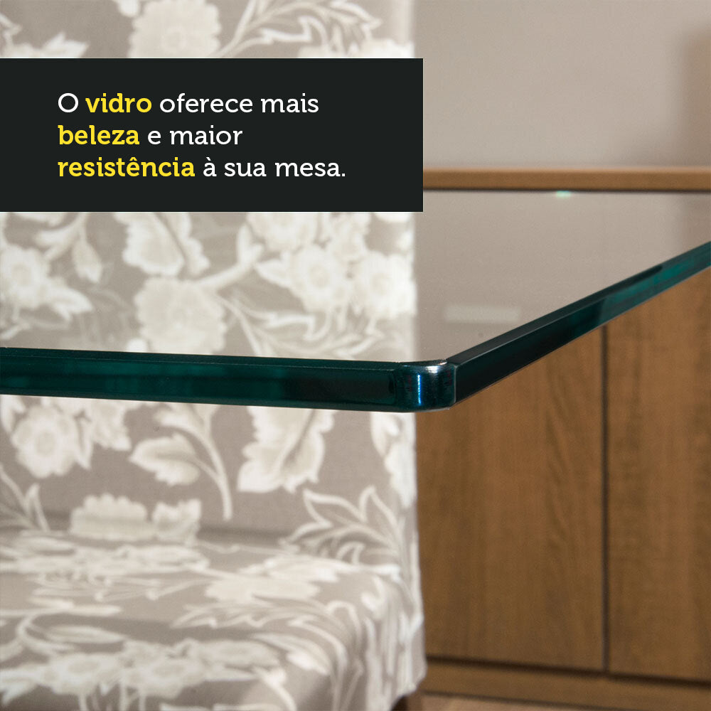 Juego de Comedor Mesa con Encimera de Vidrio 2 Sillas Marrón/Imperial Ciça