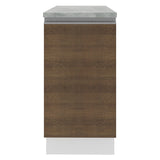 Mueble de Cocina Madesa Glamy 40 cm 1 Puerta Blanco/Marrón