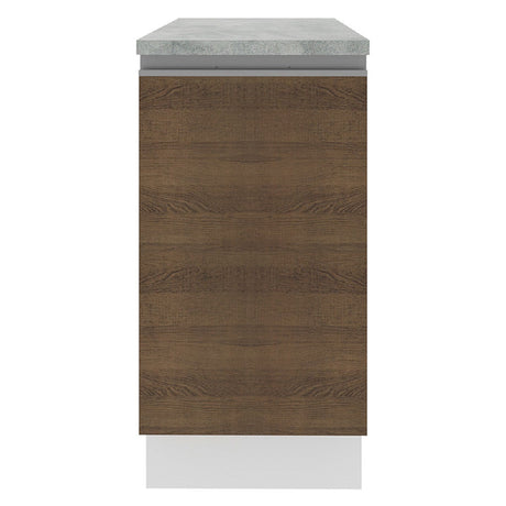 Mueble de Cocina Madesa Glamy 40 cm 1 Puerta Blanco/Marrón