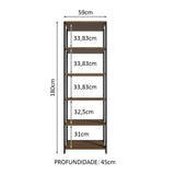 Estante Multiuso para Lavadero 59cm Marrón/Negro