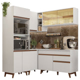 Cocina Integral Esquinera 332cm Blanco Reims 01