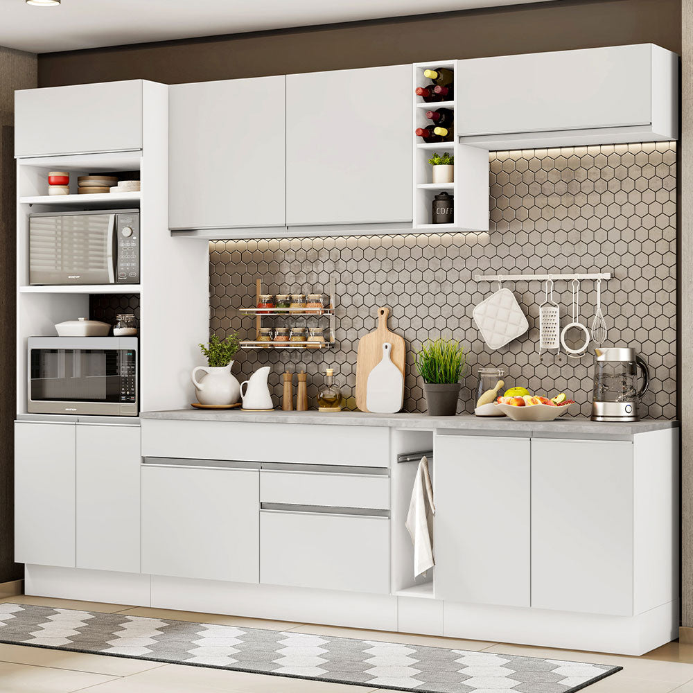 Cocina Integral 290 cm (Con Encimera) Blanco Vicenza 12