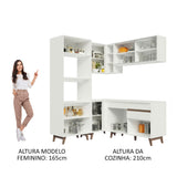 Cocina Integral Esquinera 332cm Blanco Reims 01