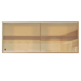 Gabinete Superior 2 Puertas Corredizas Vidrio Reflejante 120 cm Marrón