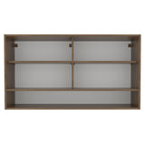 Alacena Madesa Glamy 2 Puertas Corredizas de Vidrio y 1 Nicho Marron
