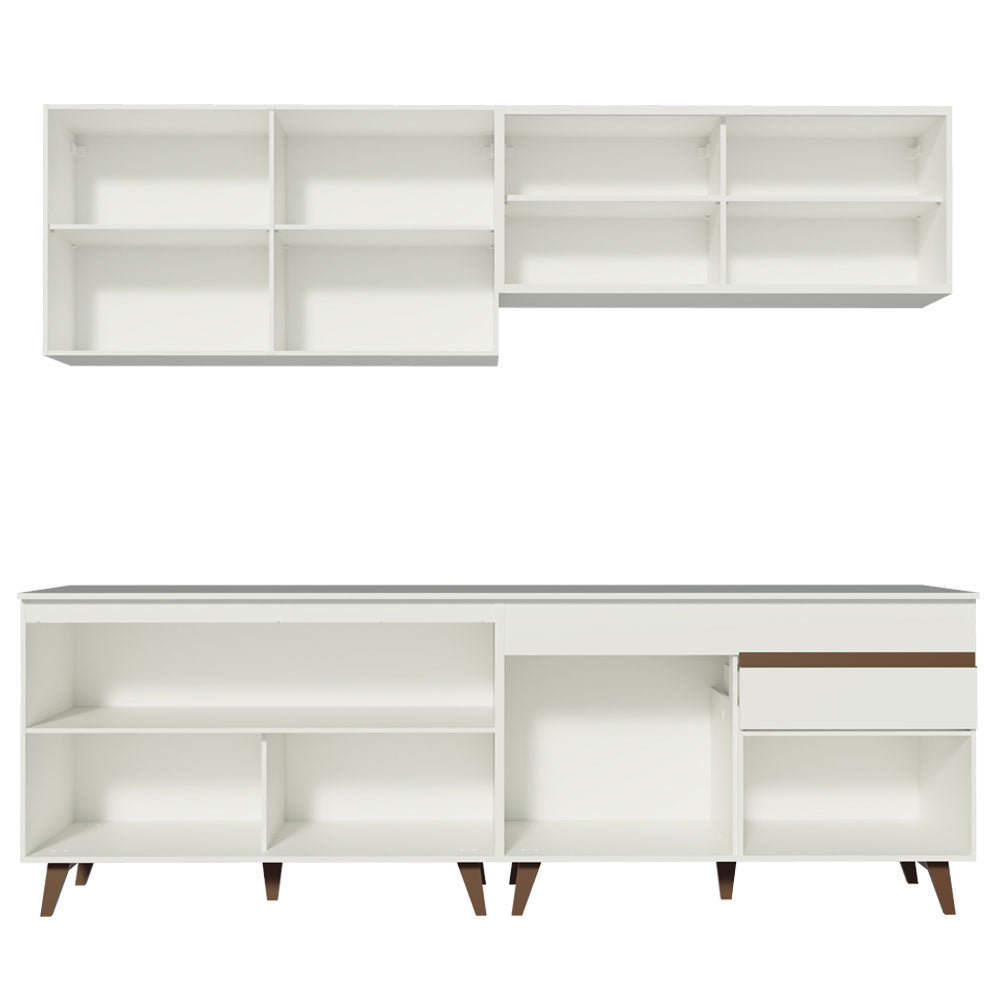 Cocina Integral 240 cm Blanco Reims 01