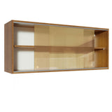 Gabinete Superior 2 Puertas Corredizas Vidrio Reflejante 120 cm Marrón