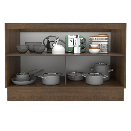 Mueble de Cocina para Fregadero Madesa Glamy 120 cm 2 Puertas (Sin Tablero ni Fregadero) Marrón/Blanco