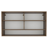 Alacena Madesa Glamy 2 Puertas Corredizas de Vidrio Reflex y 1 Nicho Marron