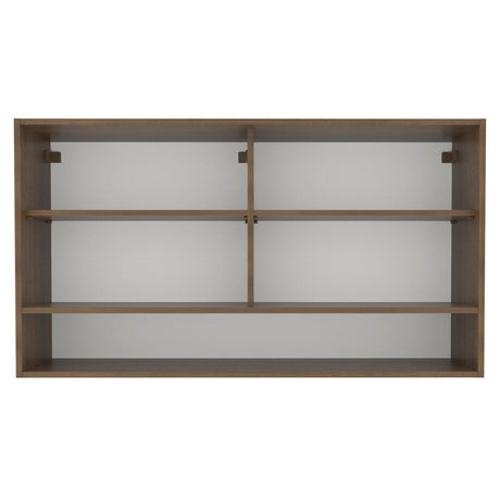 Alacena Madesa Glamy 2 Puertas Corredizas de Vidrio Reflex y 1 Nicho Marron