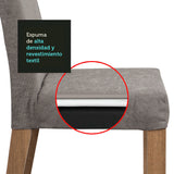 Juego de Comedor con Mesa con Encimera y 4 Sillas Marrón/Negro/Silver Keila