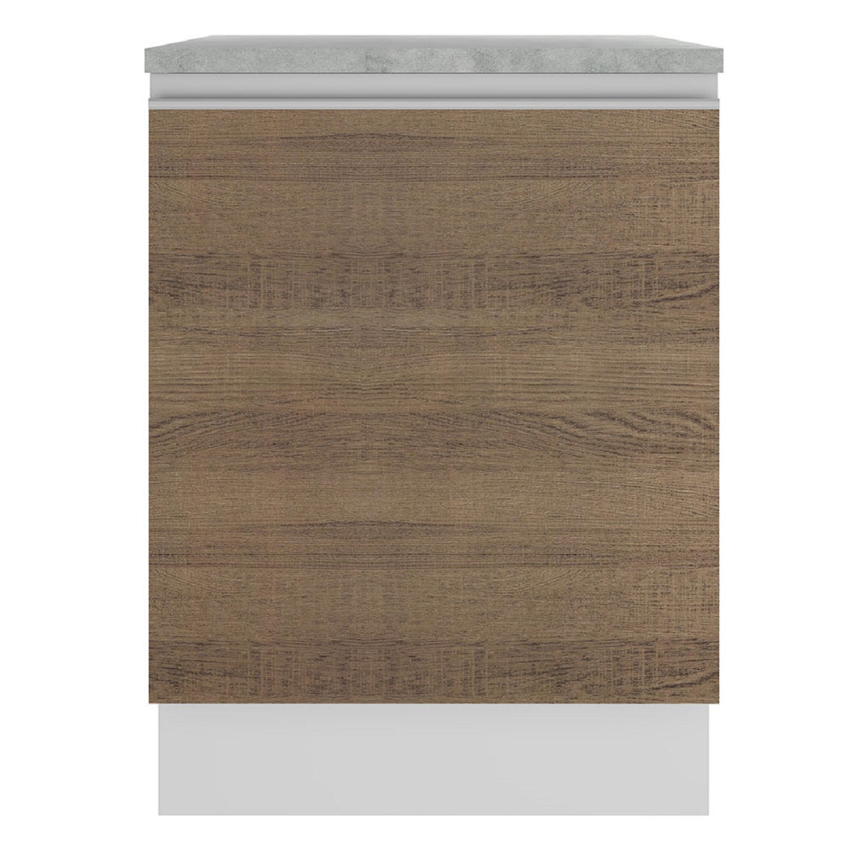 Mueble de Cocina 60 cm Con 1 Puerta Blanco/Marrón Glamy Madesa