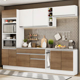 Cocina Integral 290 cm Blanco/Marrón/Blanco Vicenza 12
