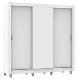 Clóset Matrimonial Lyon 3 Puertas Correderas 2 Cajones con Patas Blanco