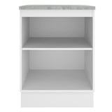 Mueble de Cocina 60 cm Con 1 Puerta Blanco/Marrón Glamy Madesa