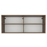 Gabinete Superior 2 Puertas Corredizas Vidrio Reflejante 120 cm Marrón