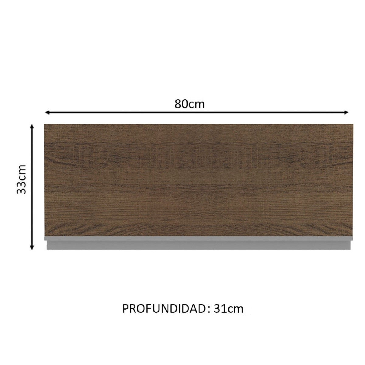 Alacena Madesa Glamy 80 cm 1 Puerta Basculante Blanco/Marrón