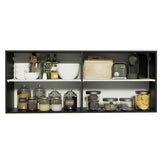 Gabinete Superior 120 x 50 cm 2 Puertas Reims Negro