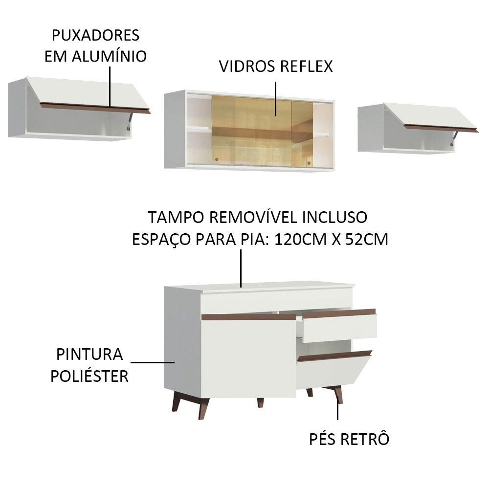 Cocina Integral 260 cm Blanco Reims 03