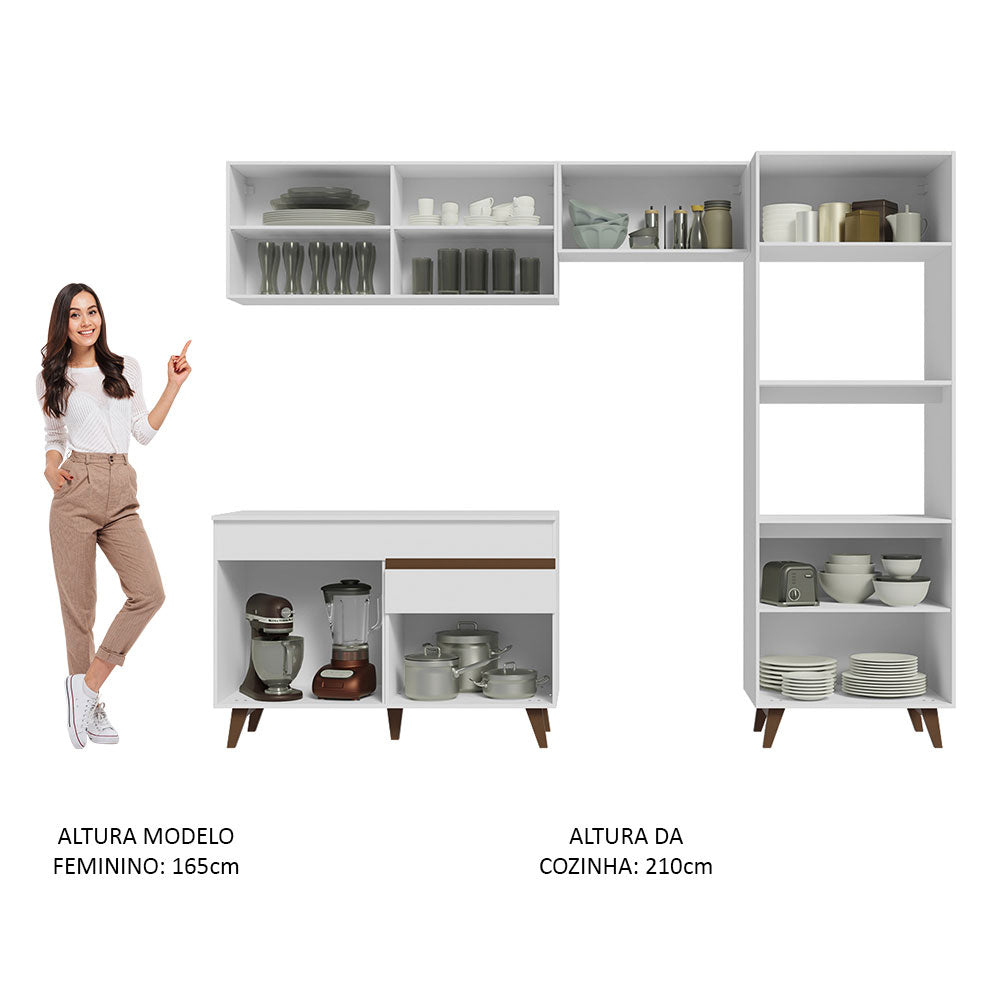 Cocina Integral 260 cm Blanco Reims 09