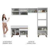 Cocina Integral 260 cm Blanco Reims 09