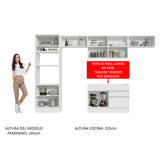 Cocina Integral 350cm Blanco Glamy Madesa 01