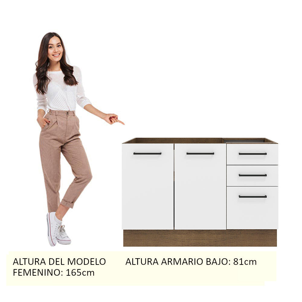 Mueble de Cocina Agata 120 cm - Mostrador para Lavadero