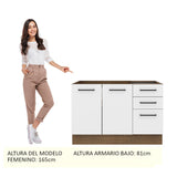 Mueble de Cocina Agata 120 cm - Mostrador para Lavadero