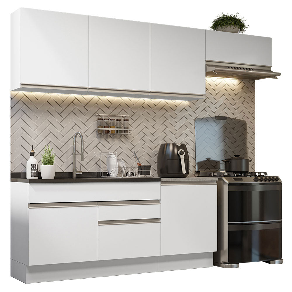 Cocina Integral 260cm Blanco Glamy Madesa 03