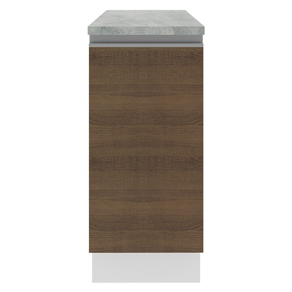 Mueble de Cocina Madesa Glamy 35 cm 1 Puerta Blanco/Marrón